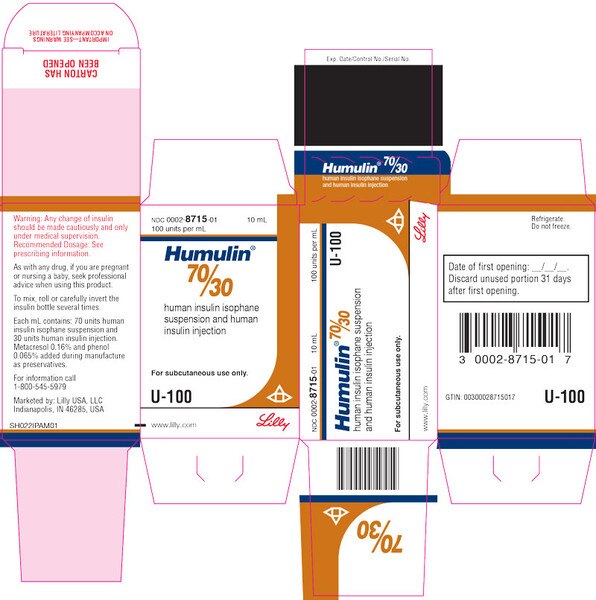 INSULIN HUMULIN 70/30 U/ML MDV 10 ML