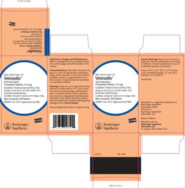 VETMEDIN CHEW 2.5MG TAB 50