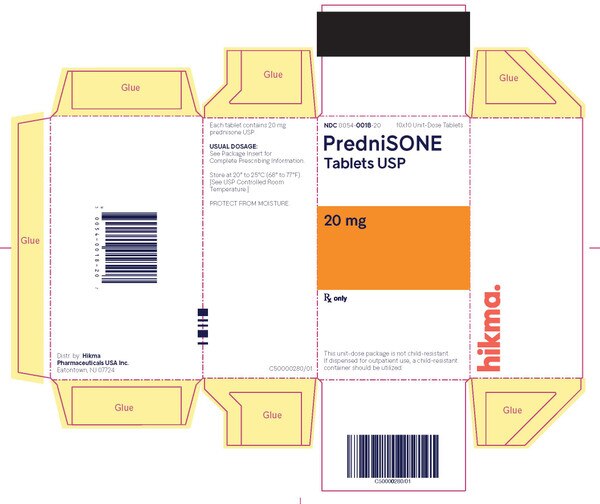 PREDNISONE 20MG UD TAB 100 DISC HIKMA PHARMACEUTICALS USA INC