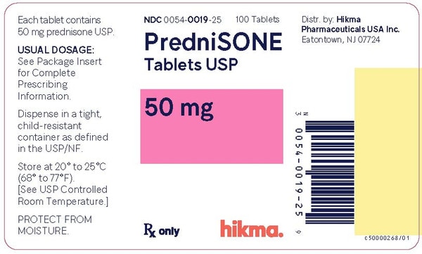 PredniSONE 50MG 00054-0019-25 1/2
