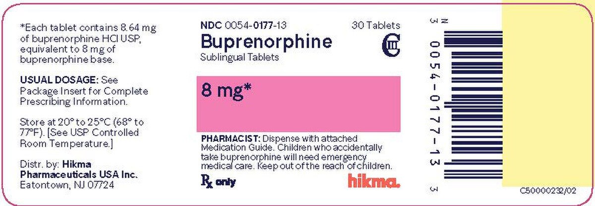 Buprenorphine 8MG 00054-0177-13 2/2