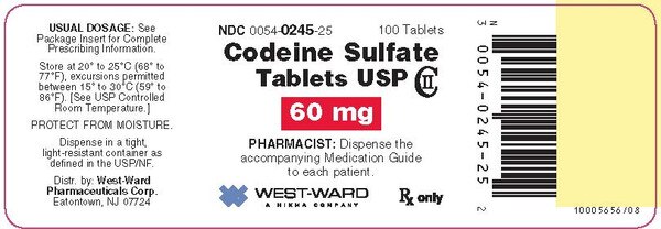 CODEINE SULFATE 60MG TAB 100