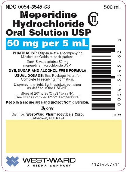 MEPERIDINE HCL 50MG/5ML ORAL SOL 500ML