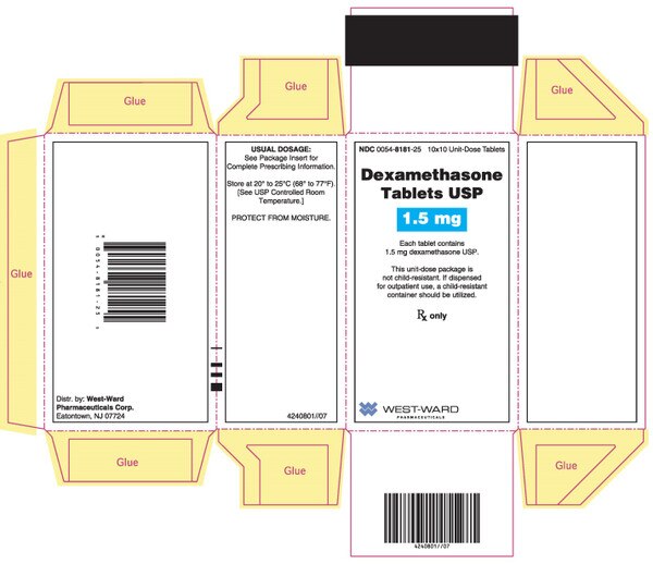 DEXAMETHASONE 1.5MG TAB 100 UD