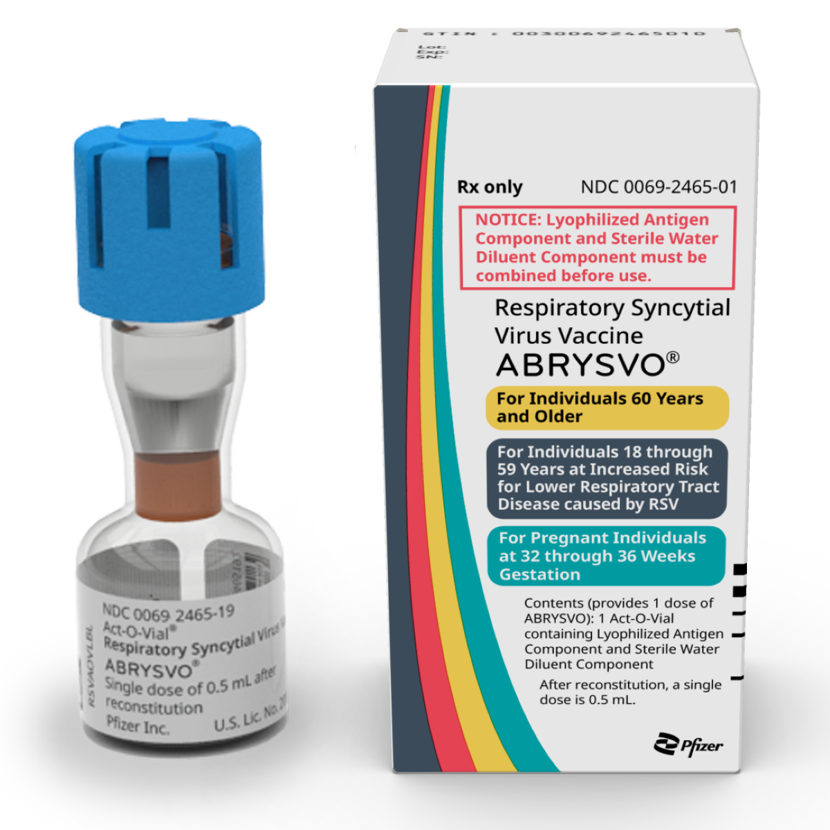 ABRYSVO RSV Vaccine, 120 mcg/0.5 mL After Reconstitution, Act-O-Vial
