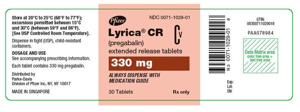 LYRICA CR 330MG ER TAB 30