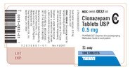 Clonazepam — 0.5MG, Tablet, bottle of 100 tablets