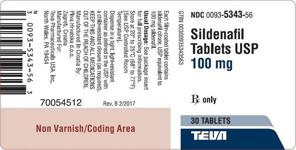 SILDENAFIL CITRATE 100MG TAB 30