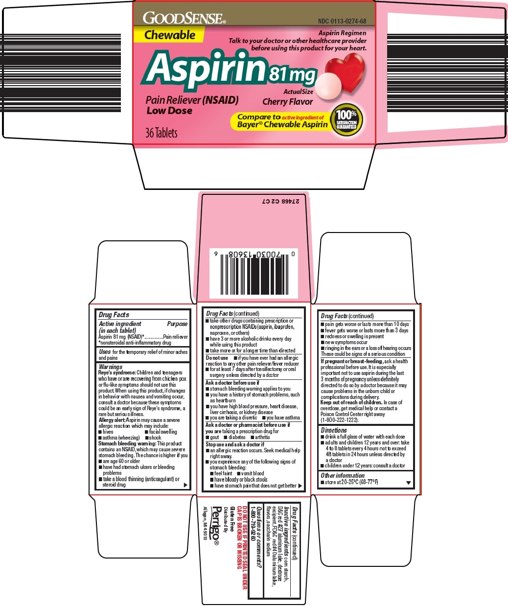 ASPIRIN 81MG CHEWABLE TABS 36CT BAYER HEALTHCARE PHARMA