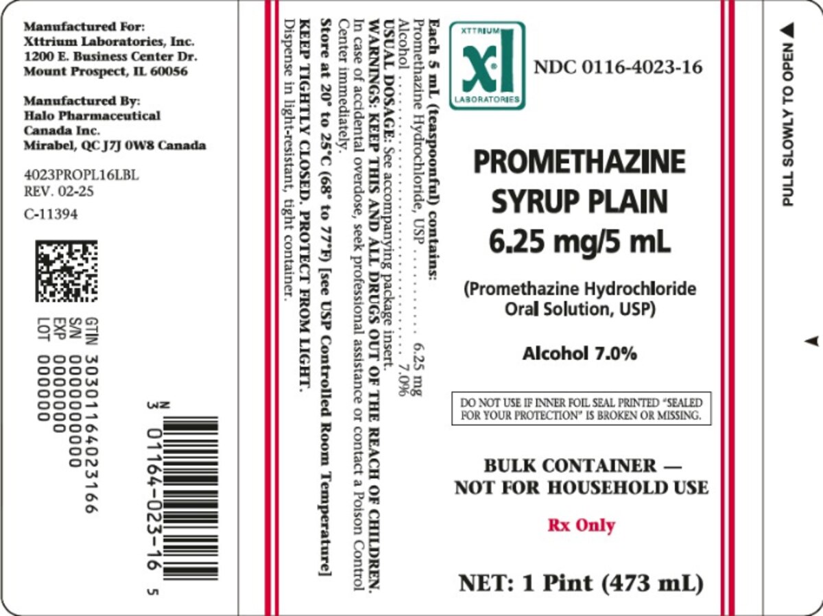 Promethazine HCL 6.25 mg/5 mL Syrup, 473 mL Bottle