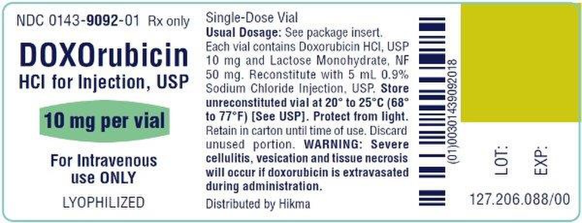 Doxorubicin HCl 10MG 00143909201