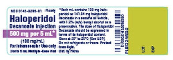 HALOPERIDOL DECANOATE 500MG MDV 5ML