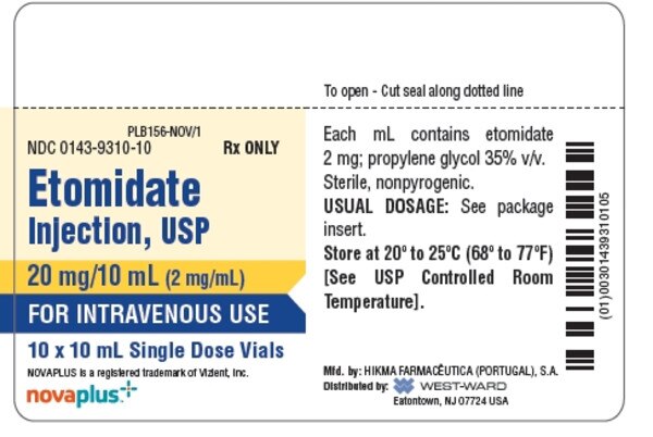 ETOMIDATE 2MG/ML VL 10X10ML