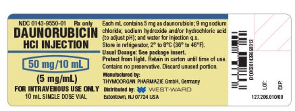 DAUNORUBICIN HCL 50MG SDV 10ML