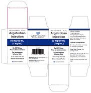 Argatroban — 50MG, Injection, carton of 1 × 50 mL vial