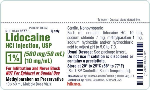 LIDOCAINE HCL 1% 500MG MDV 10X50ML