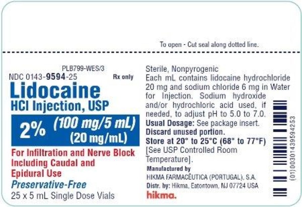 LIDOCAINE HCL 2% SDV 25X5ML