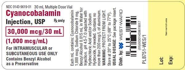 Cyanocobalamin 1,000 mcg/mL Injection, 30 mL Multi-Dose Vial