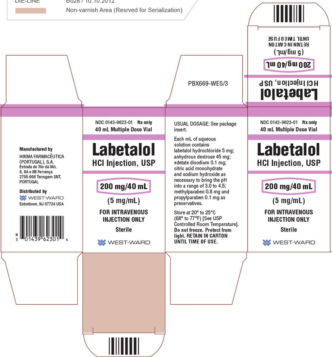 LABETALOL HCL 200MG MDV 40ML