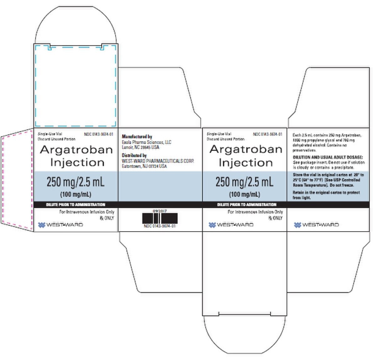 ARGATROBAN 250MG-2.5ML SDV 2.5ML