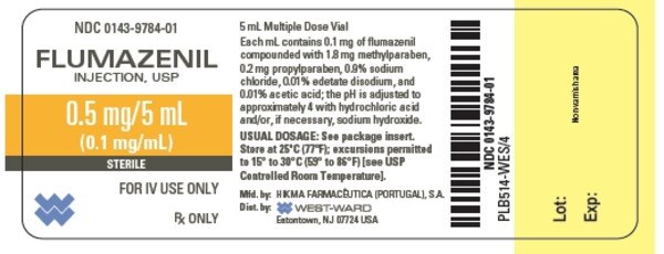 FLUMAZENIL 0.5MG/5ML VL 5ML EA