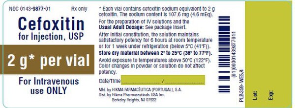 Cefoxitin 2GM 00143-9877-25