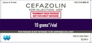 Cefazolin — 10GM, Powder for solution for injection, carton of 10 vials