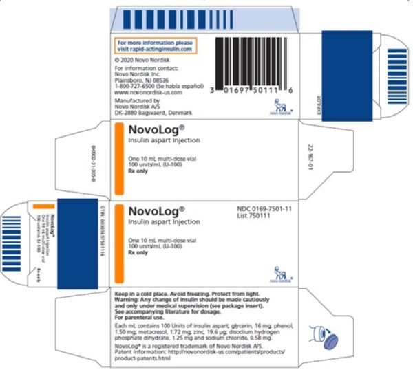 NovoLog 100 Units/mL Injection, 10 mL Vial