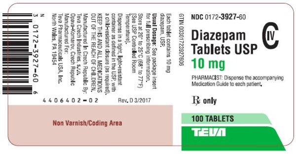 DIAZEPAM 10MG TAB 100