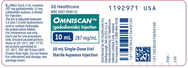 OMNISCAN 287MG/ML VL 10X10ML