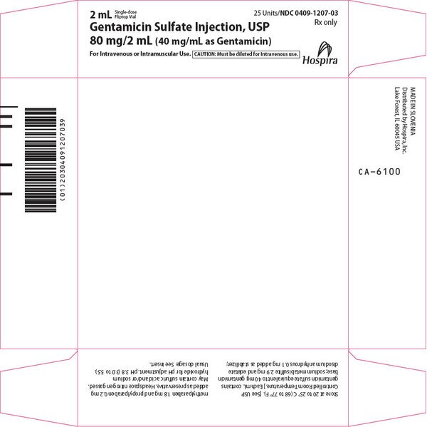 GENTAMICIN 80MG-2ML SDV 25X2 ML