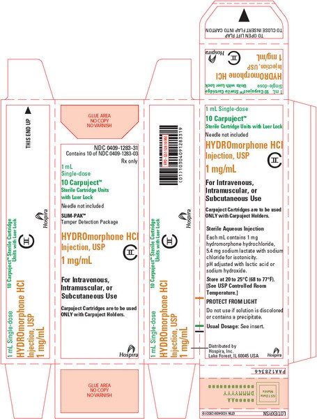 HYDROMORPHONE HCL 1 MG/ML INJ 10X1ML