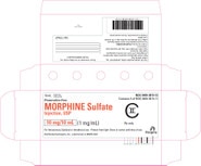 Morphine Sulfate — 1MG/ML, Solution for injection, carton of 5 × 10 mL vials