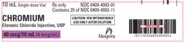 Chromium — 40MCG, Solution for injection, tray of 25 × 10 mL vials
