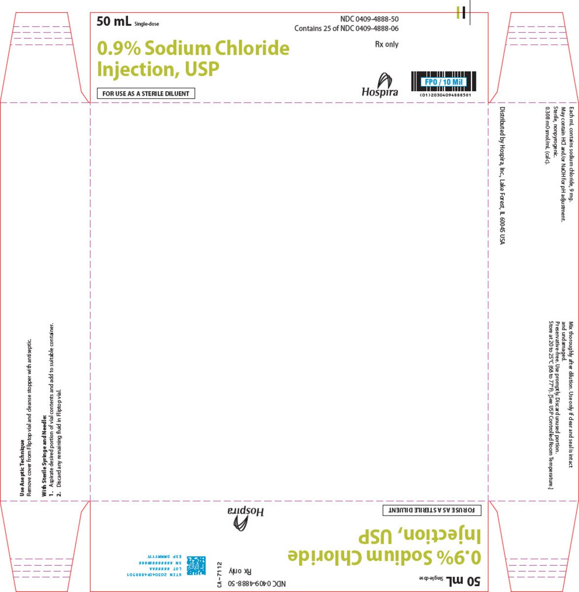 Sodium Chloride 00409488850 1/2