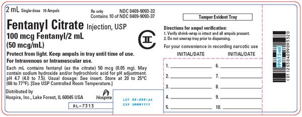 FENTANYL CITRATE 50MCG/ML 10X2ML AMP