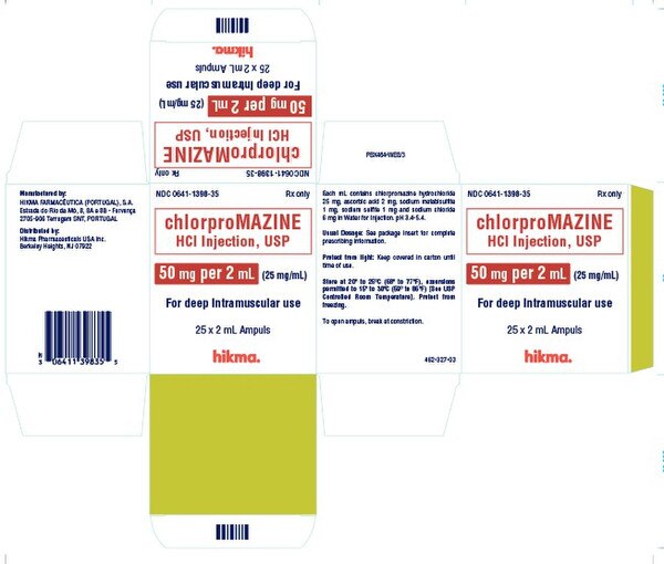 CHLORPROMAZINE 25MG-ML AMP 25X2ML