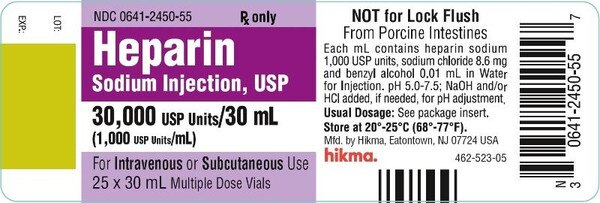 HEPARIN SODIUM 1000UN-ML MDV 25X30ML