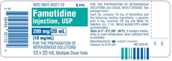 FAMOTIDINE 200MG VL 10X20ML