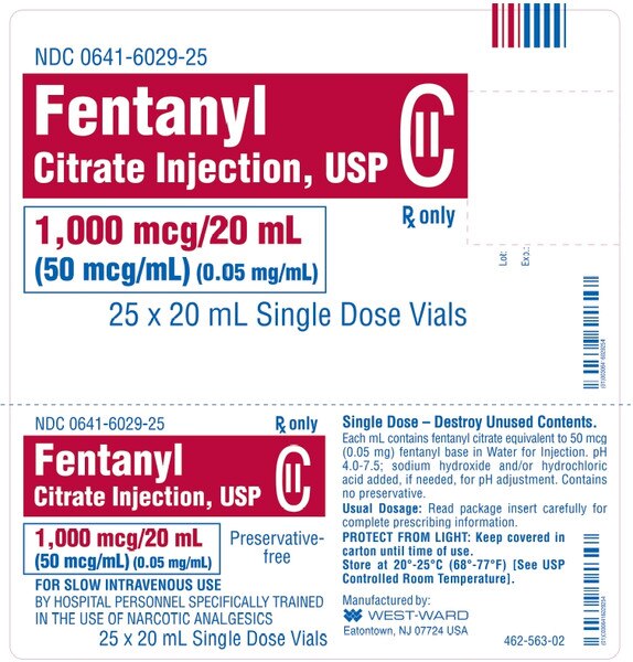 FENTANYL CIT PF 50MCG/ML SDV 25X20ML