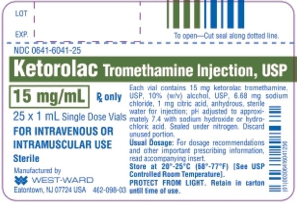 KETOROLAC TRO 15MG/ML SDV 25X1ML
