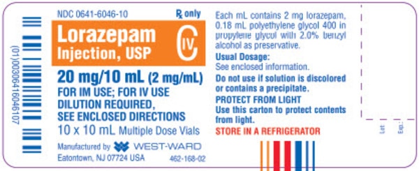 LORAZEPAM 20MG/10ML MDV 10X10ML