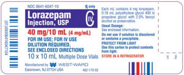 LORAZEPAM 40MG/10ML MDV 10X10ML
