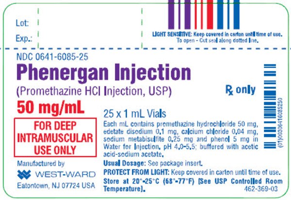 PHENERGAN 50MG VL 25X1ML