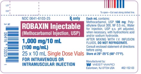 ROBAXIN 100MG/ML VL 25X10ML