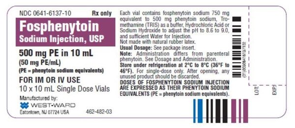 FOSPHENYTOIN 500MG PE-10 ML VL 10X10ML