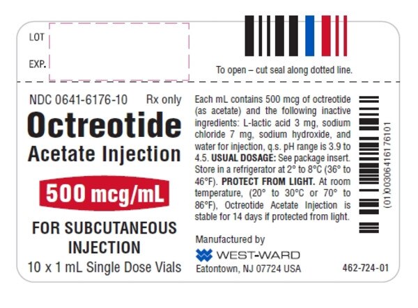 OCTREOTIDE ACETATE 500MCG-ML SDV 10X1ML