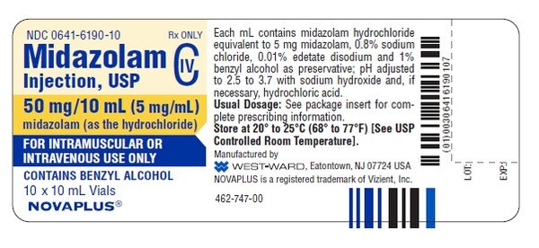 MIDAZOLAM HCL 5MG/ML VL 10X10ML
