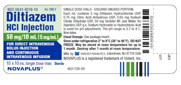 DILTIAZEM 5MG/ML VL 10X10ML