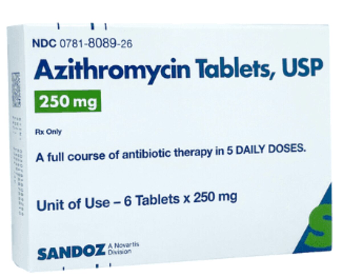 AZITHROMYCIN 250MG TAB 6 UD